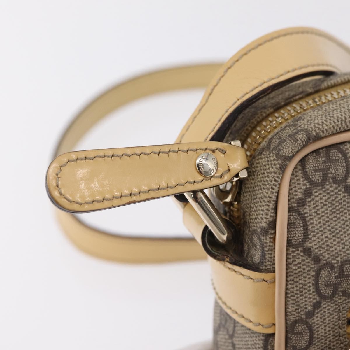 Gucci Front Zip GG Canvas, Beige, Canvas, Crossbody Bag