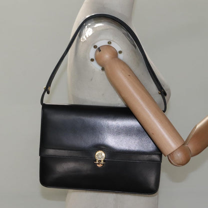 Christian Dior Shoulder Leather, Black, Leather, Shoulder Bag