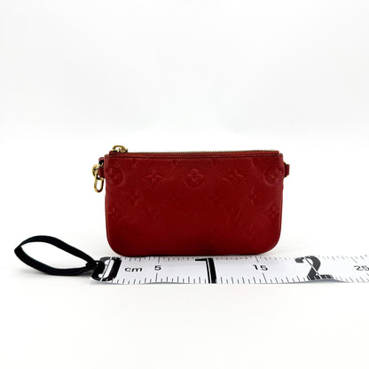 Louis Vuitton Multi Pochette Accessoires Pouch Monogram Empreinte Giant, Red, Leather, Clutch