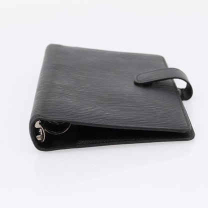 Louis Vuitton Agenda Cover Epi Leather, Black, Leather, Wallet