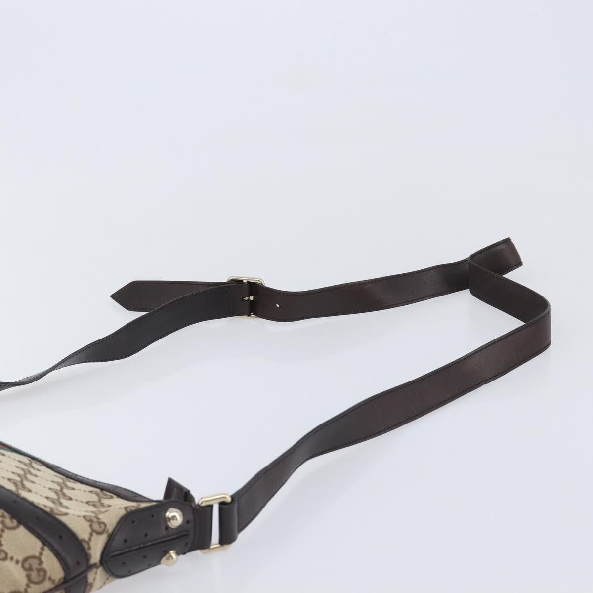 Gucci Reins Web Canvas, Beige, Canvas, Shoulder Bag