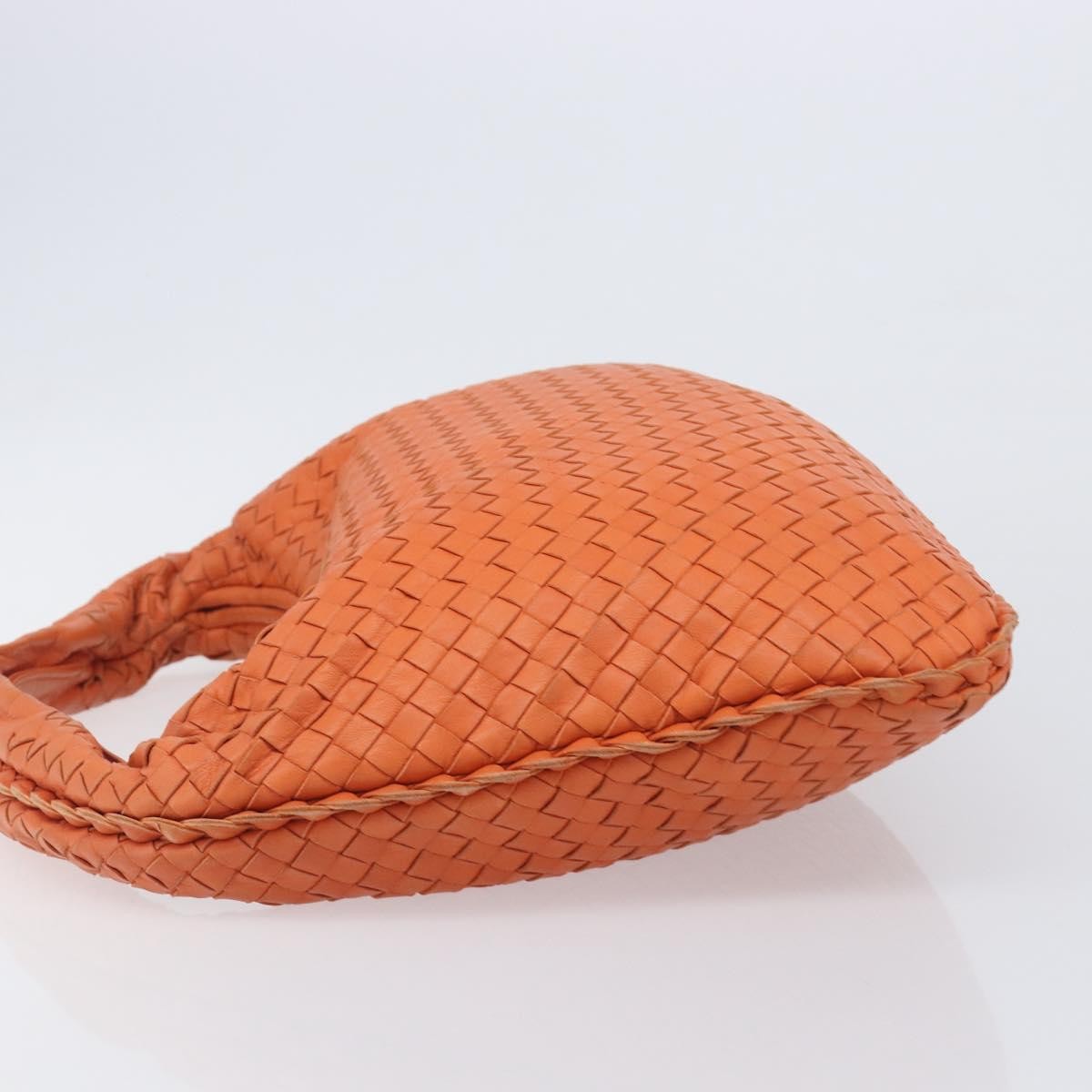 Bottega Veneta Veneta Hobo Intrecciato Nappa, Orange, Leather, Shoulder Bag