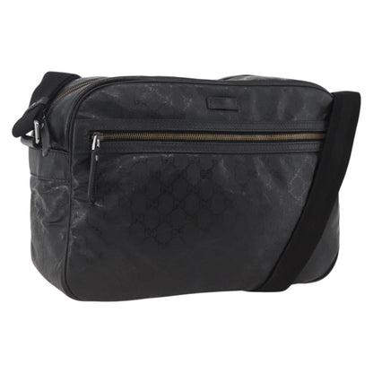 Gucci Zip Messenger GG Imprime, Black, Canvas, Handbag