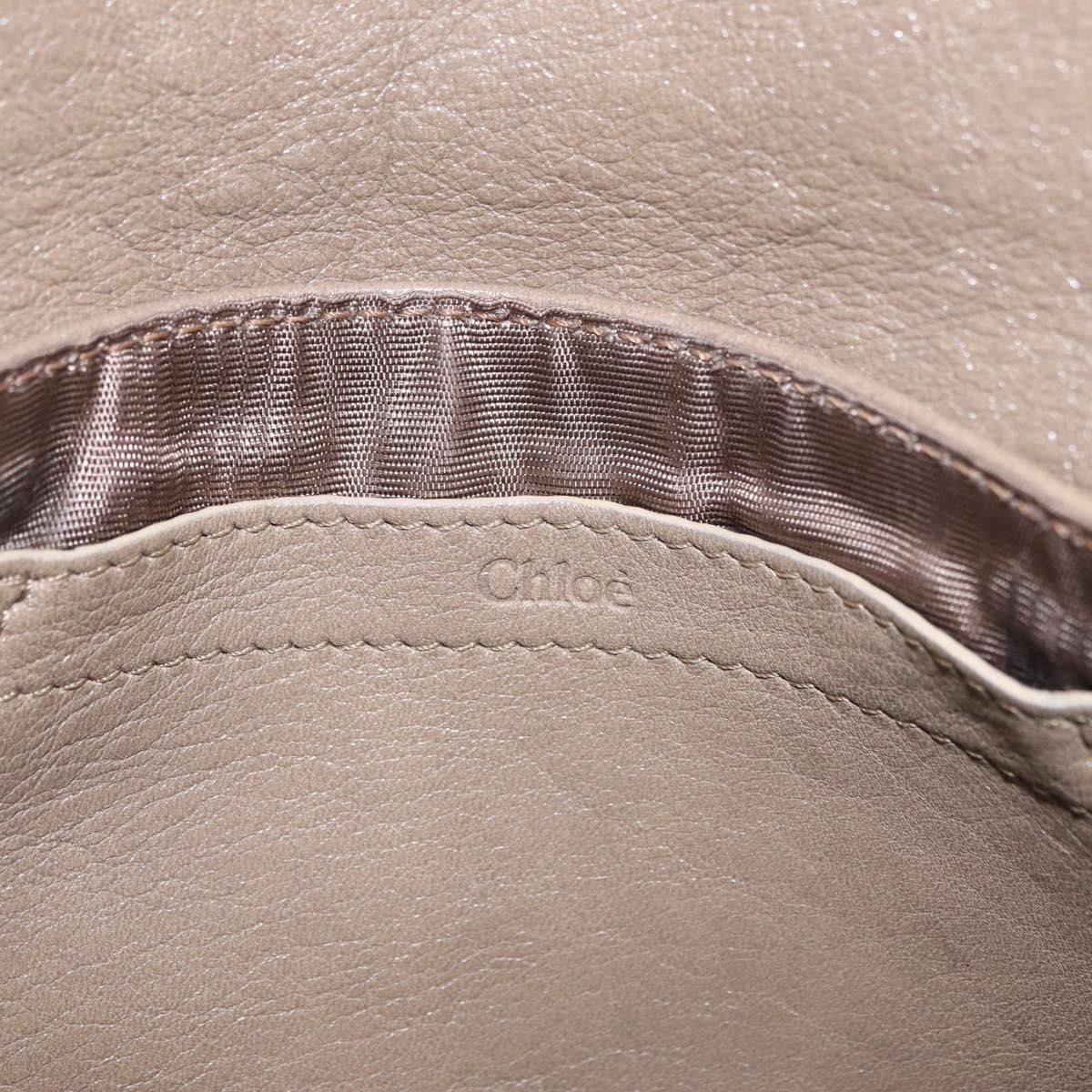 Chloe Lily Leather, Beige, Leather, Shoulder Bag