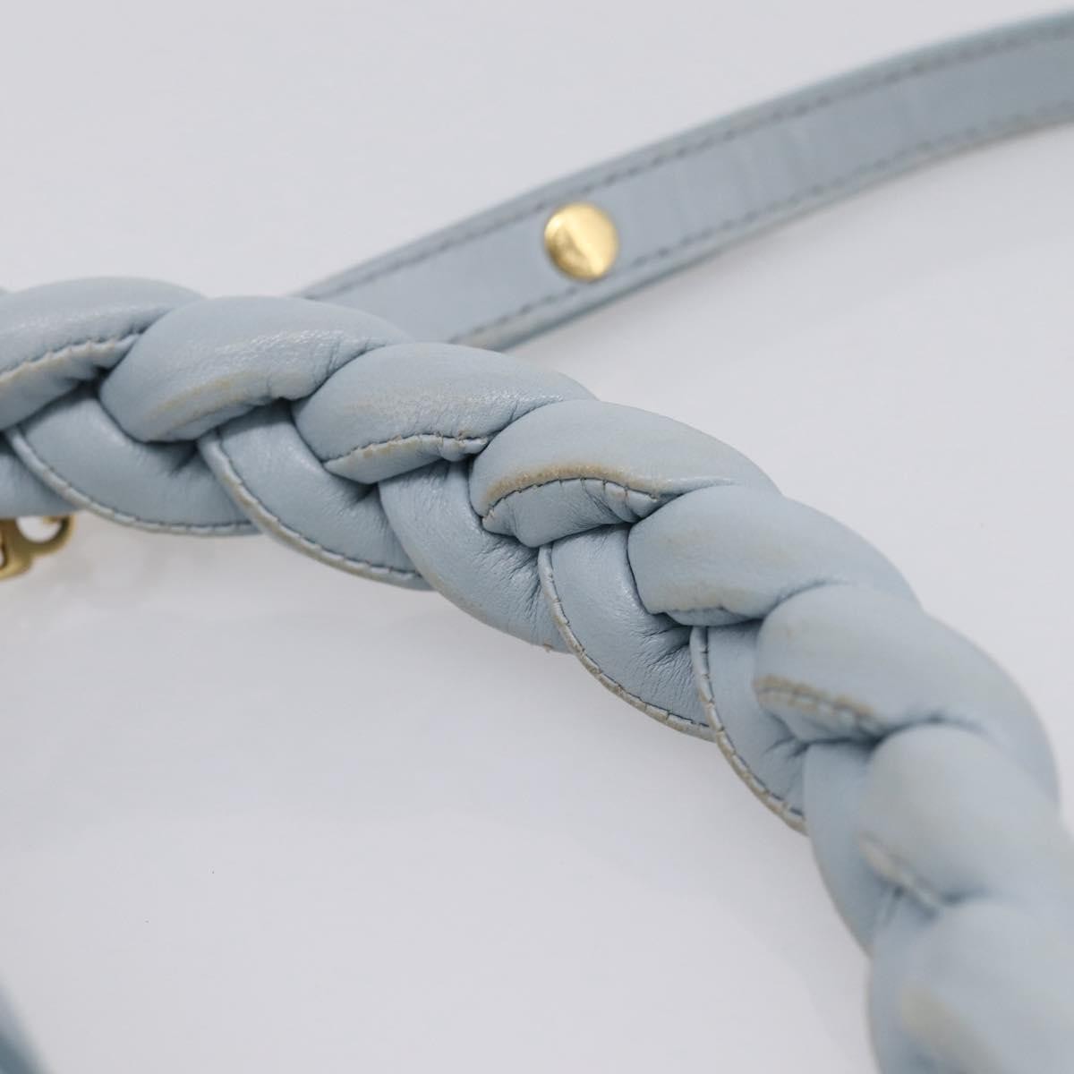 Miu Miu Coffer Hobo Matelasse Leather, Blue, Leather, Handbag
