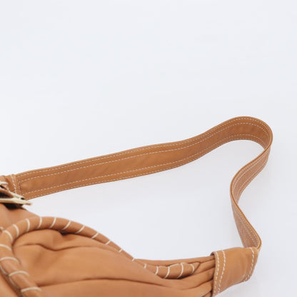 Celine Shoulder Leather, Brown, Leather, Shoulder Bag