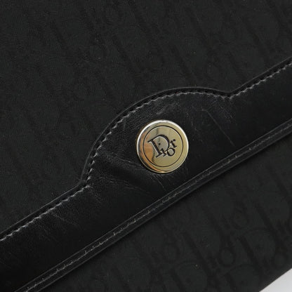 Christian Dior Vintage Trotteur Chain Canvas, Black, Canvas, Shoulder Bag