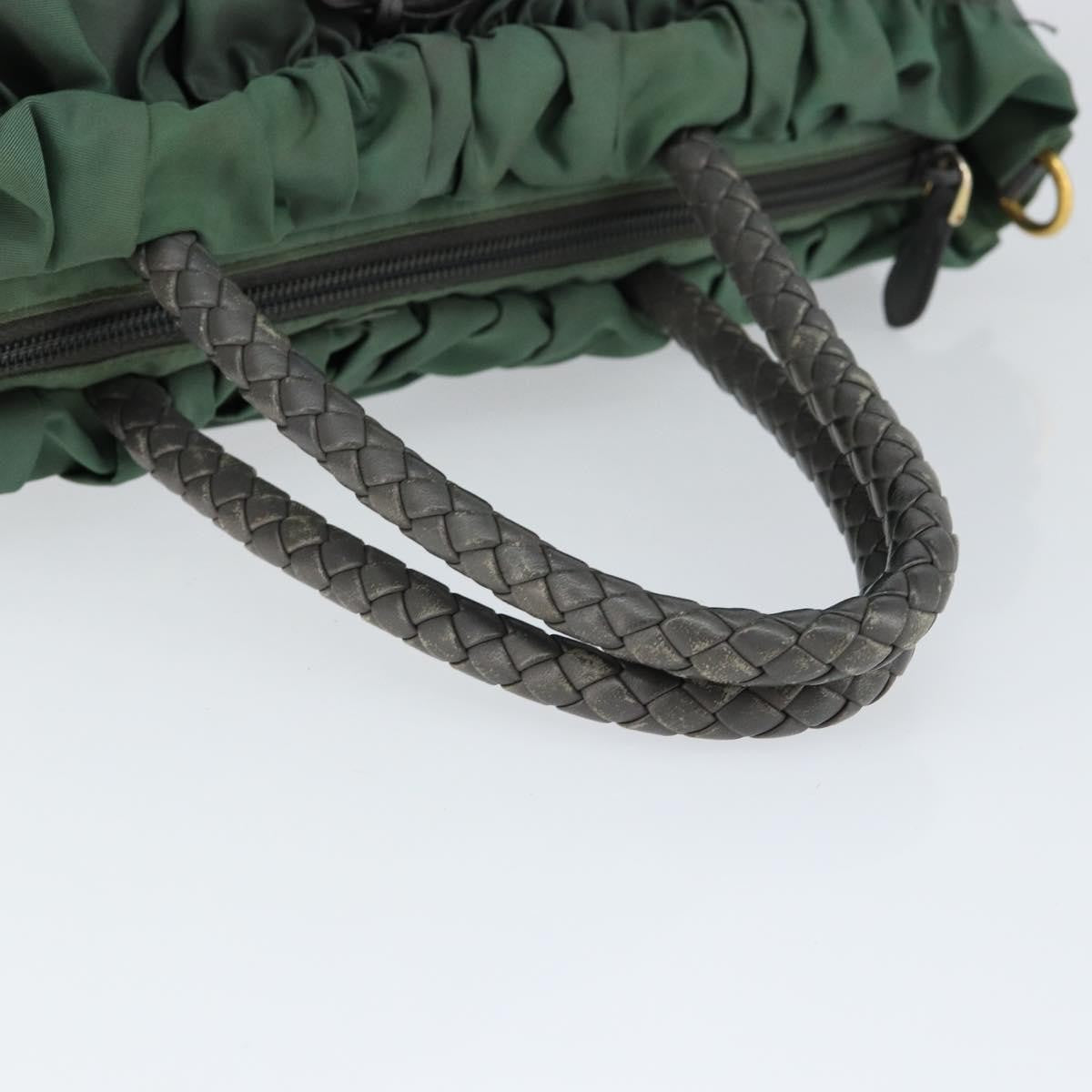 Prada Convertible Bow Tessuto, Green, Nylon, Tote Bag