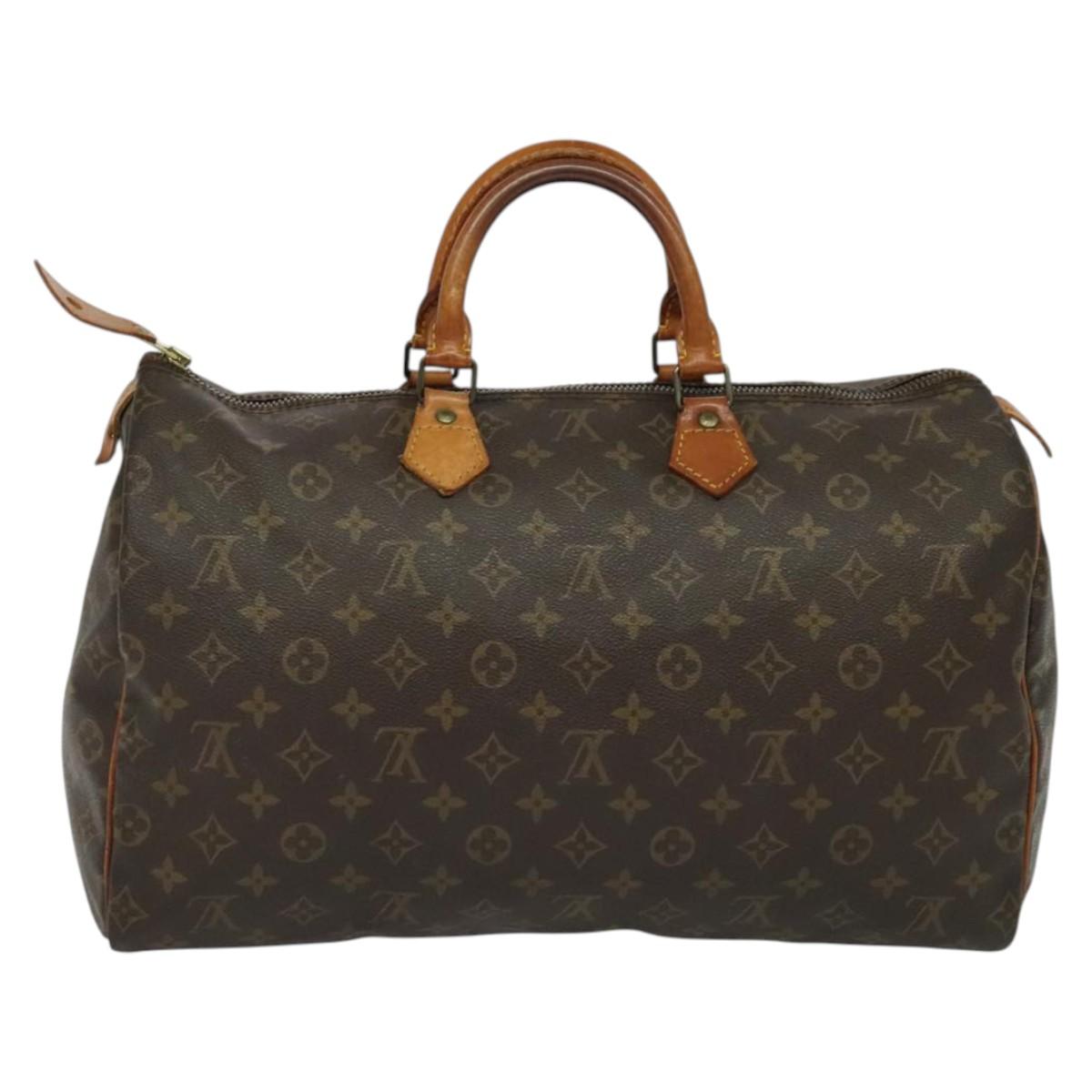 Louis Vuitton Speedy Handbag Monogram Canvas, BROWN, CANVAS, Handbag