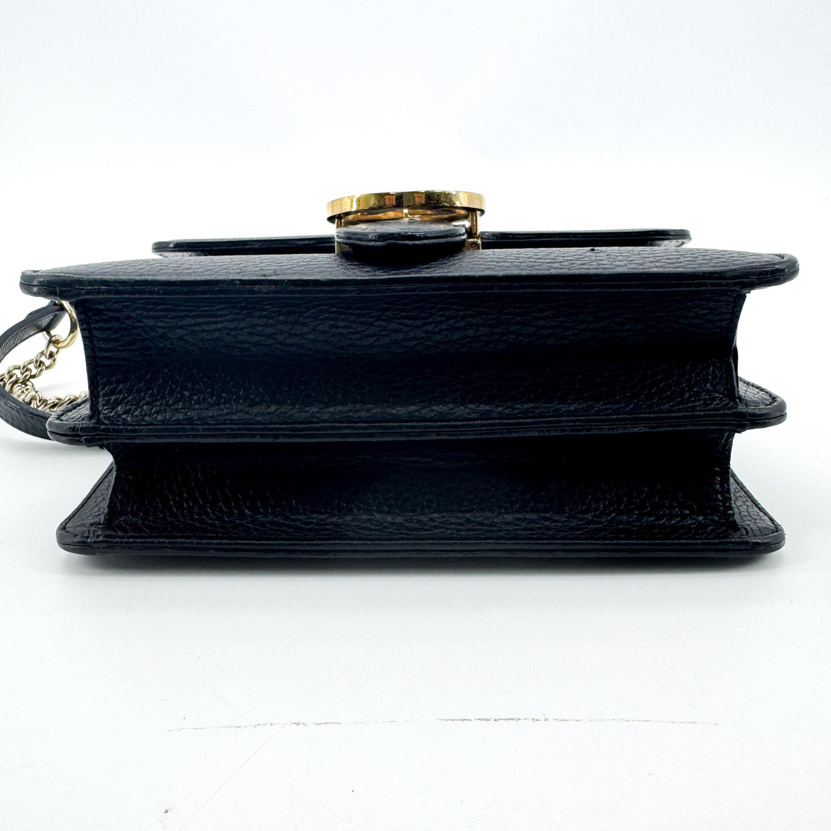 Gucci Interlocking Leather, Black, Leather, Shoulder Bag