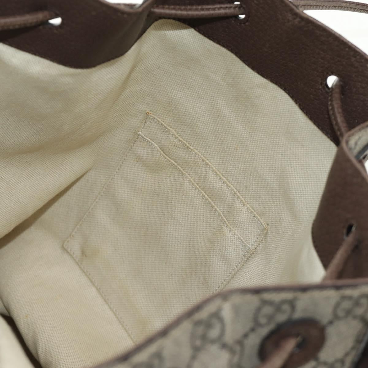 Gucci Neo Vintage Drawstring Bucket GG Coated Canvas, Beige, Canvas, Backpack