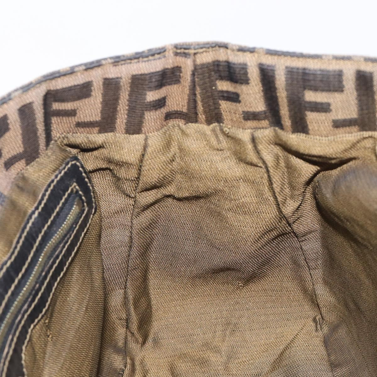 Fendi Vintage FF Handle Zucca Canvas, Brown, Canvas, Tote Bag