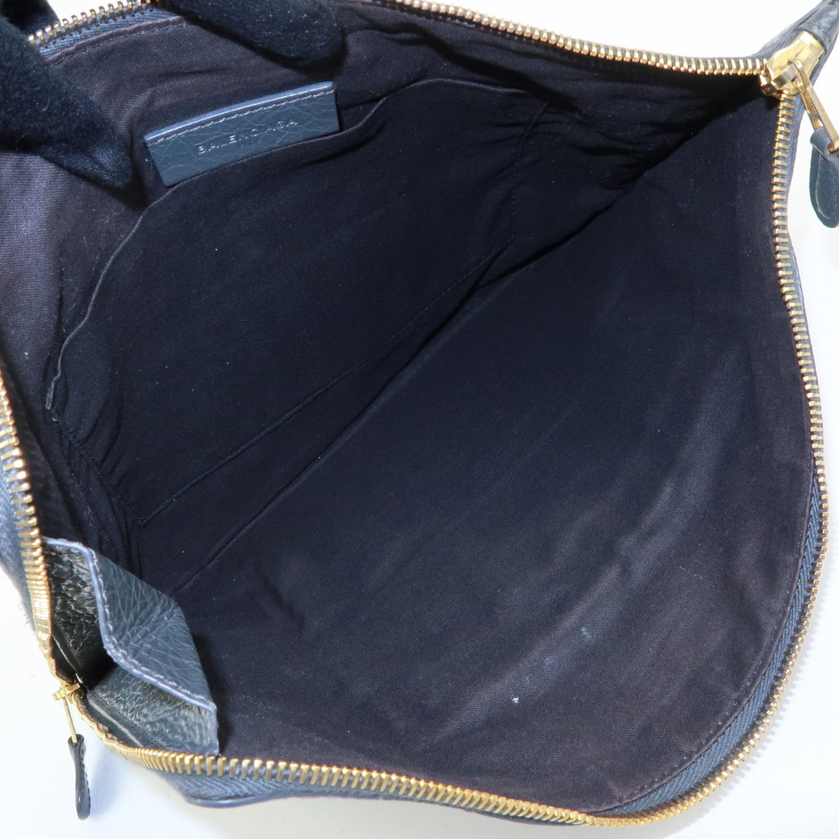 Balenciaga Zip Around Giant Studs Clutch Leather, Gray, Leather, Clutch