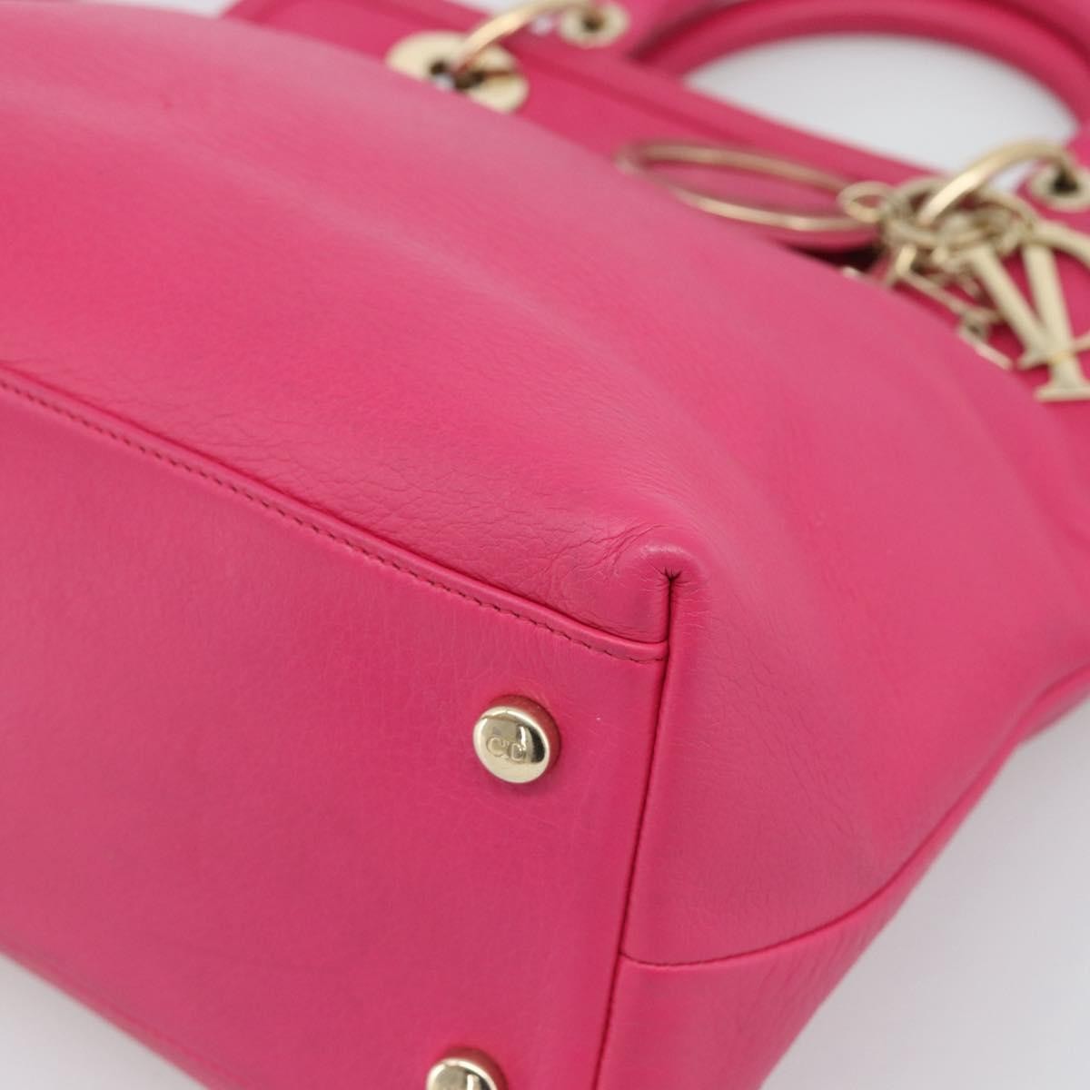 Christian Dior Granville Satchel Leather, Pink, Leather, Handbag