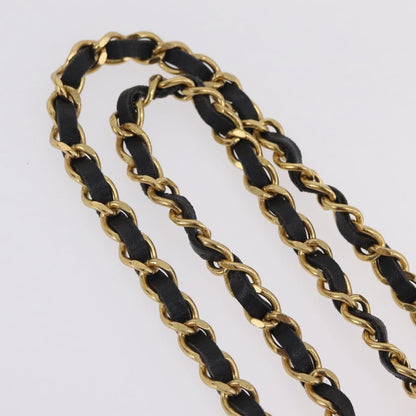 Chanel Vintage Logo Chain Belt Metal and Leather, Gold, Metal, Belt