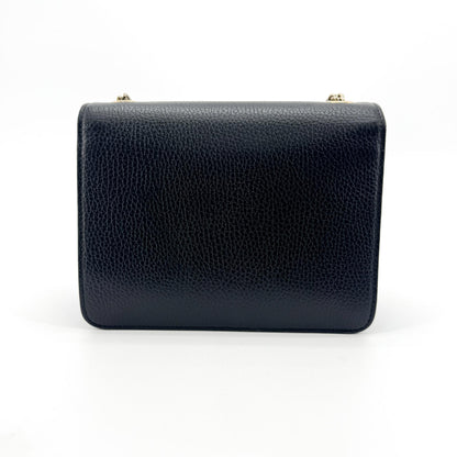 Gucci Interlocking Leather, Black, Leather, Shoulder Bag