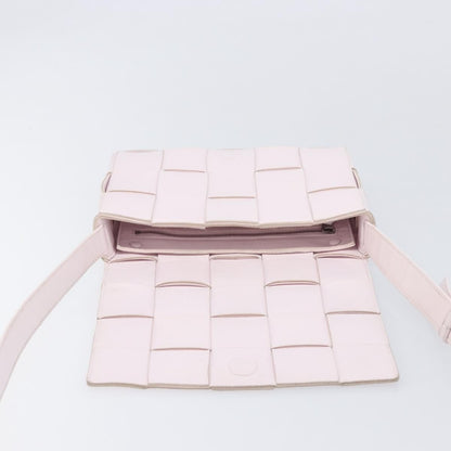 Bottega Veneta Cassette Maxi Intrecciato Leather, Pink, Leather, Crossbody Bag