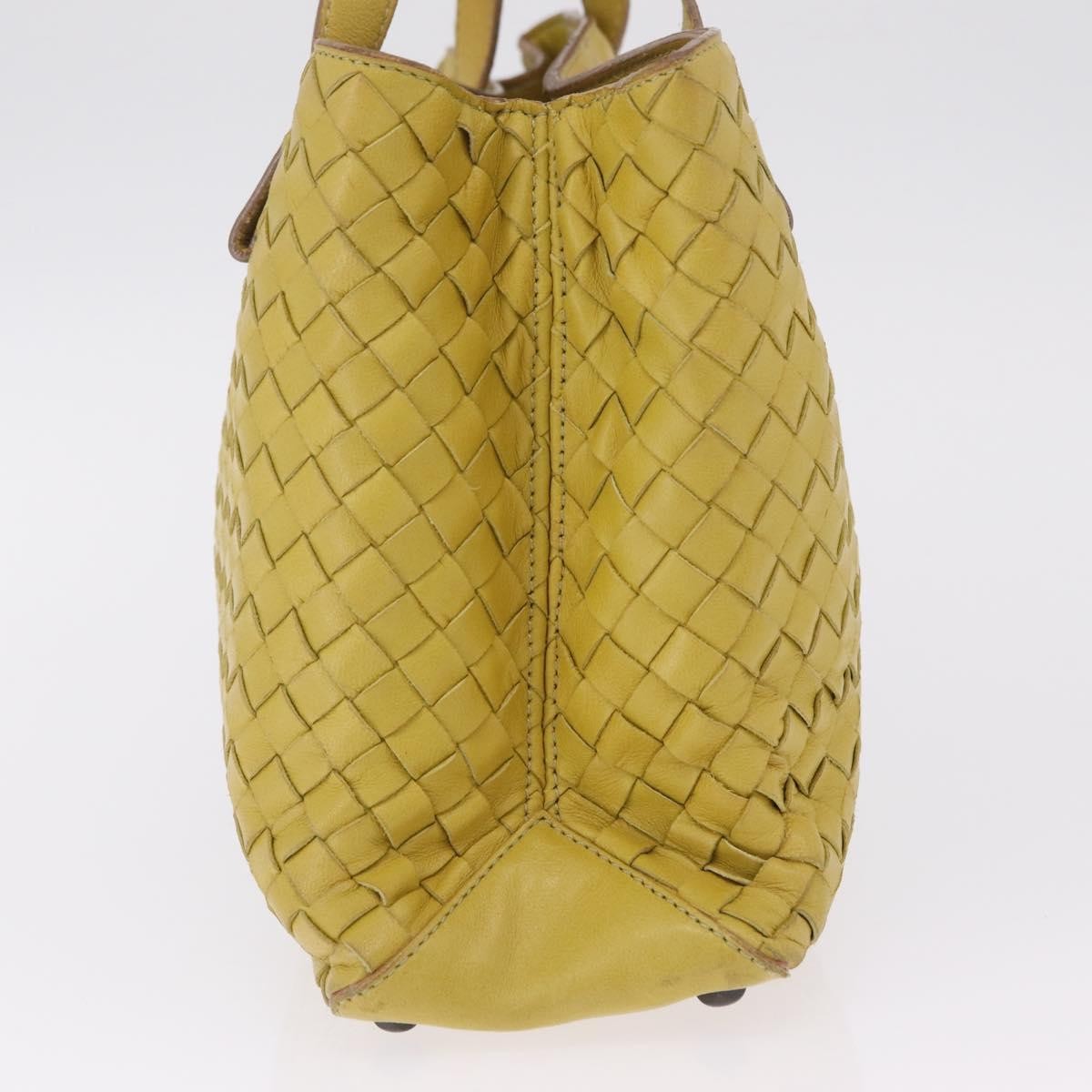 Bottega Veneta Belted Intrecciato Nappa, Yellow, Leather, Tote Bag