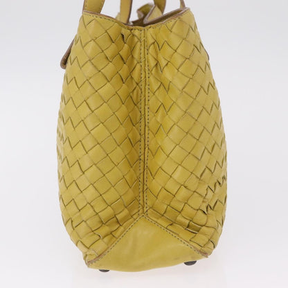 Bottega Veneta Belted Intrecciato Nappa, Yellow, Leather, Tote Bag