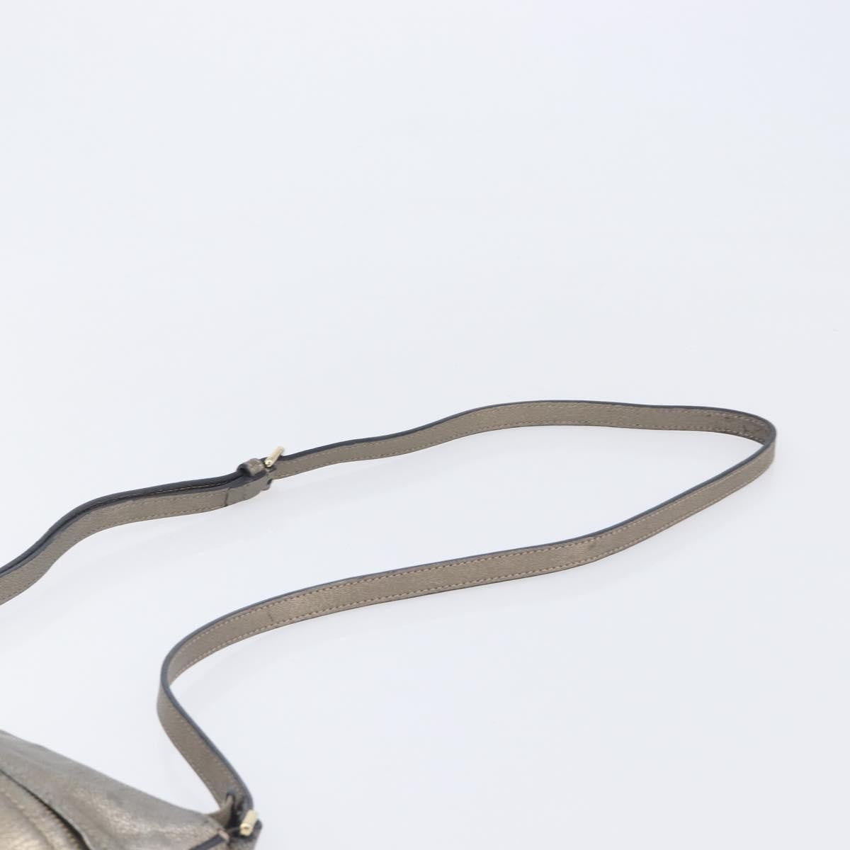 Loewe Front Pocket Leather, Gold, Leather, Crossbody Bag
