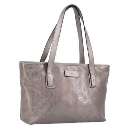 Gucci Tote GG Imprime, Silver, Canvas, Tote Bag