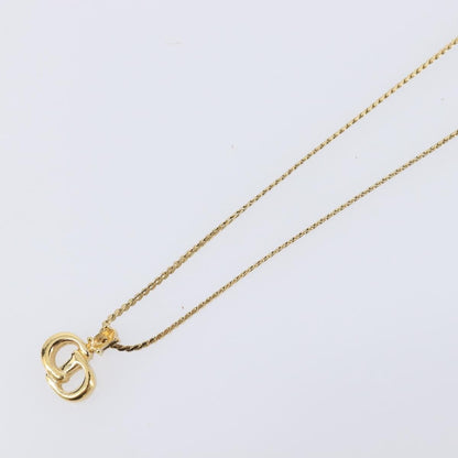 Christian Dior CD Pendant Metal, Gold, Metal, Necklace