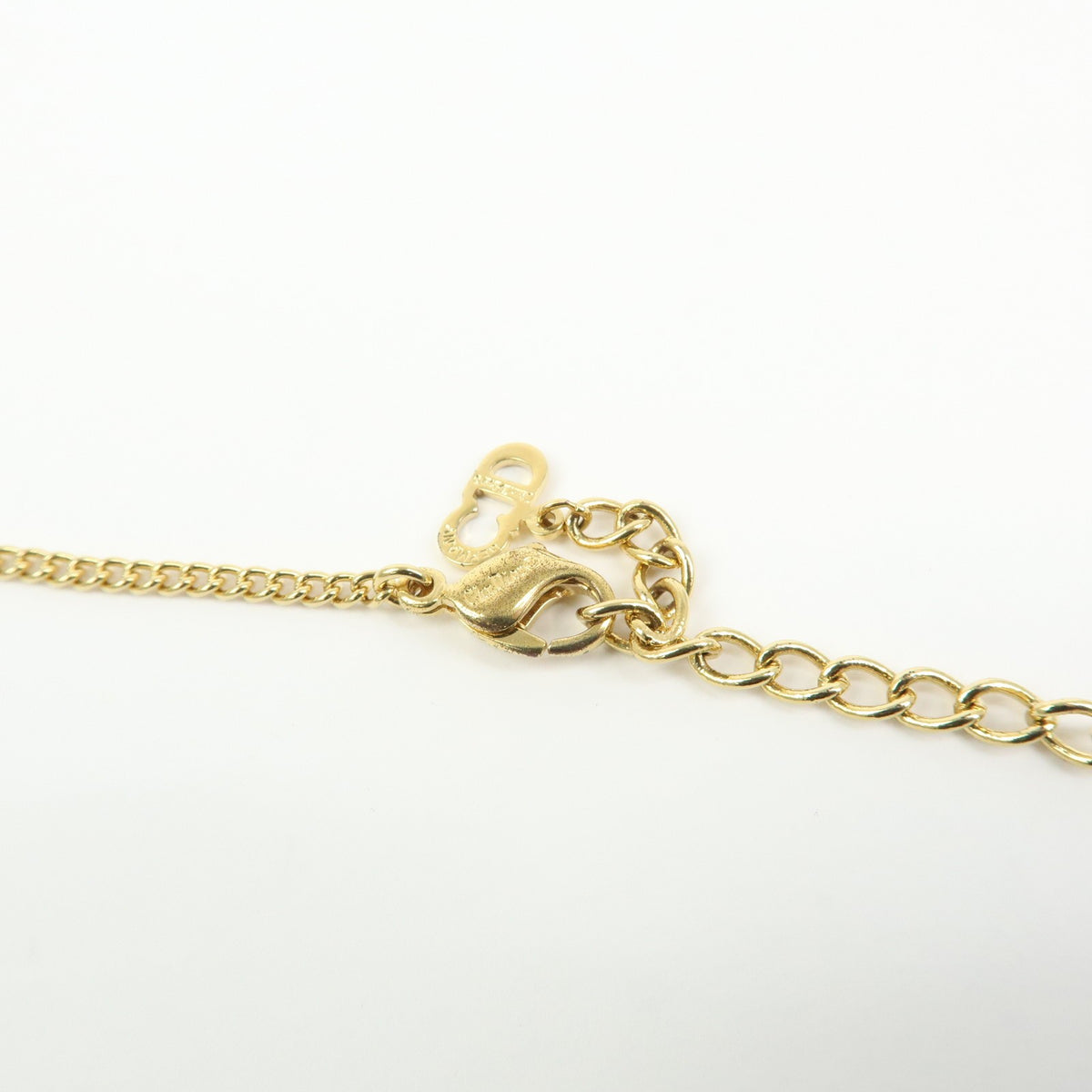 Christian Dior CD Pendant Metal, Gold, Metal, Necklace