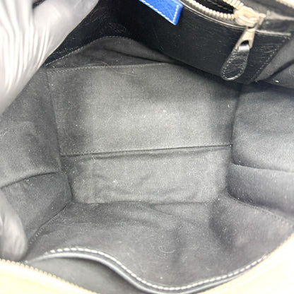 Balenciaga Bazar Striped Leather, Black, Leather, Tote Bag