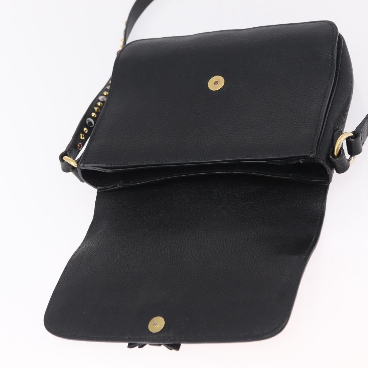 Miu Miu Shoulder Leather, Black, Leather, Shoulder Bag