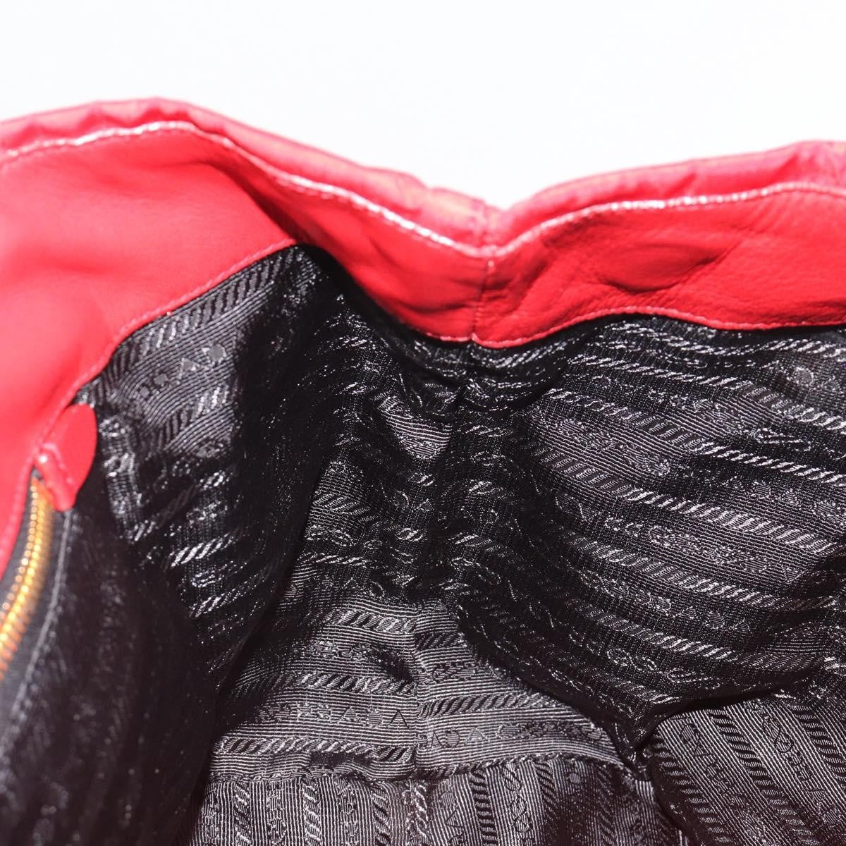 Prada Bow Tote Tessuto with Leather, Red, Nylon, Tote Bag