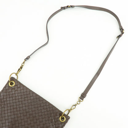 Bottega Veneta Shoulder Intrecciato Nappa, Brown, Leather, Shoulder Bag