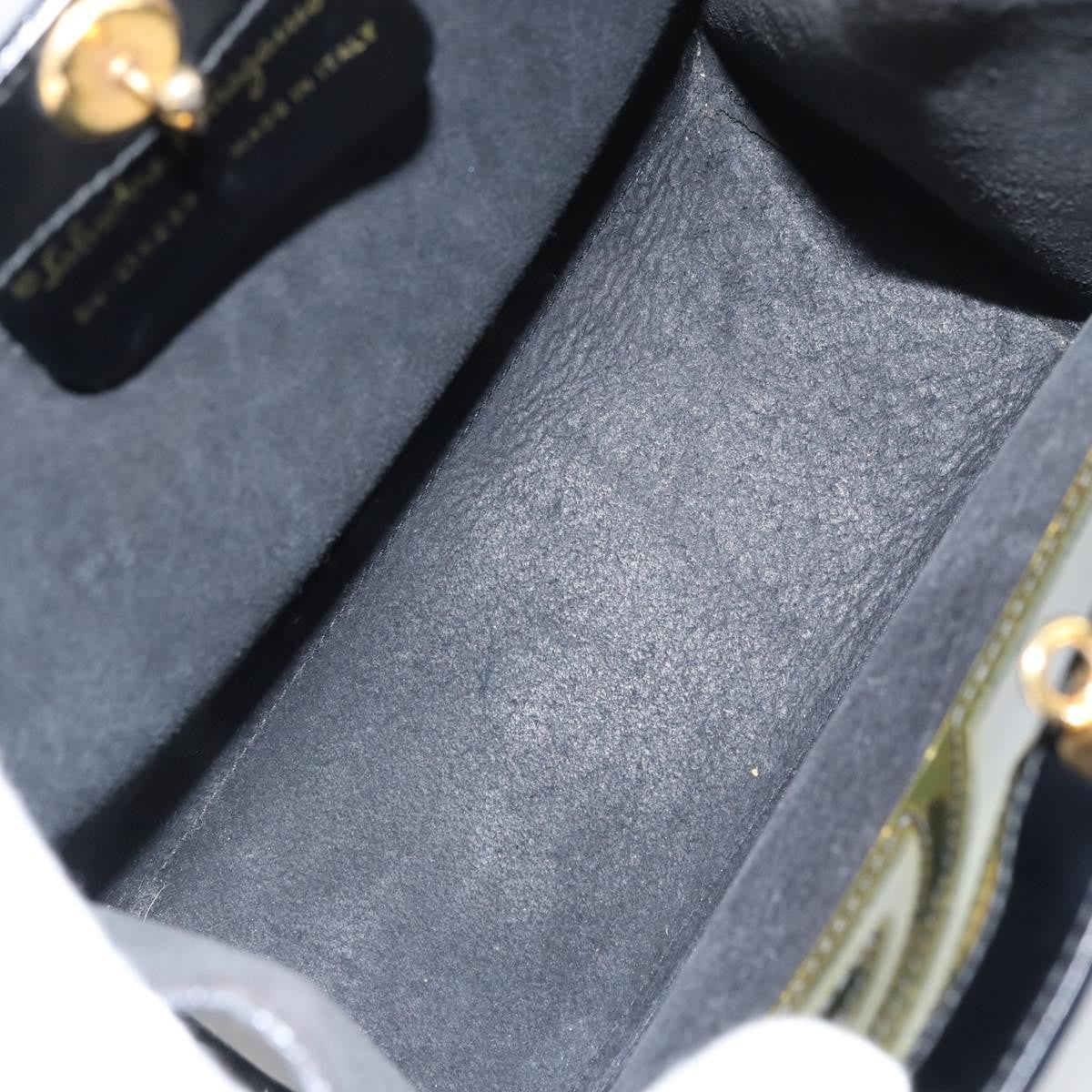 Salvatore Ferragamo Vintage Patent Leather, Black, Patent Leather, Handbag