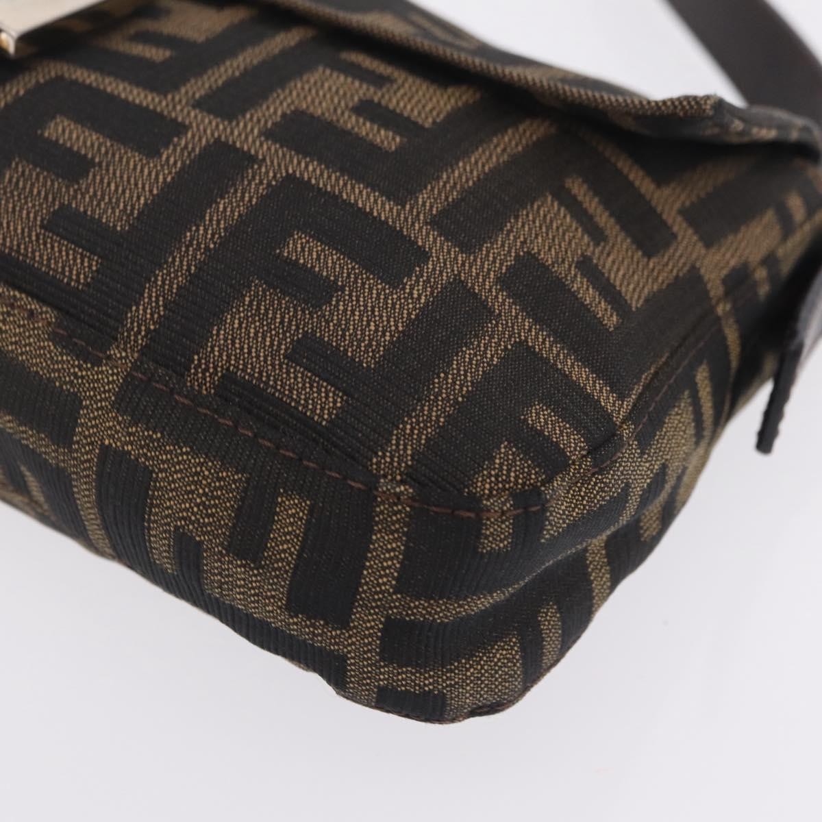 Fendi Baguette Zucca Canvas, Brown, Canvas, Handbag