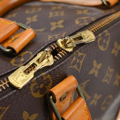 Louis Vuitton Keepall Monogram, Brown, Canvas, Travel Bag