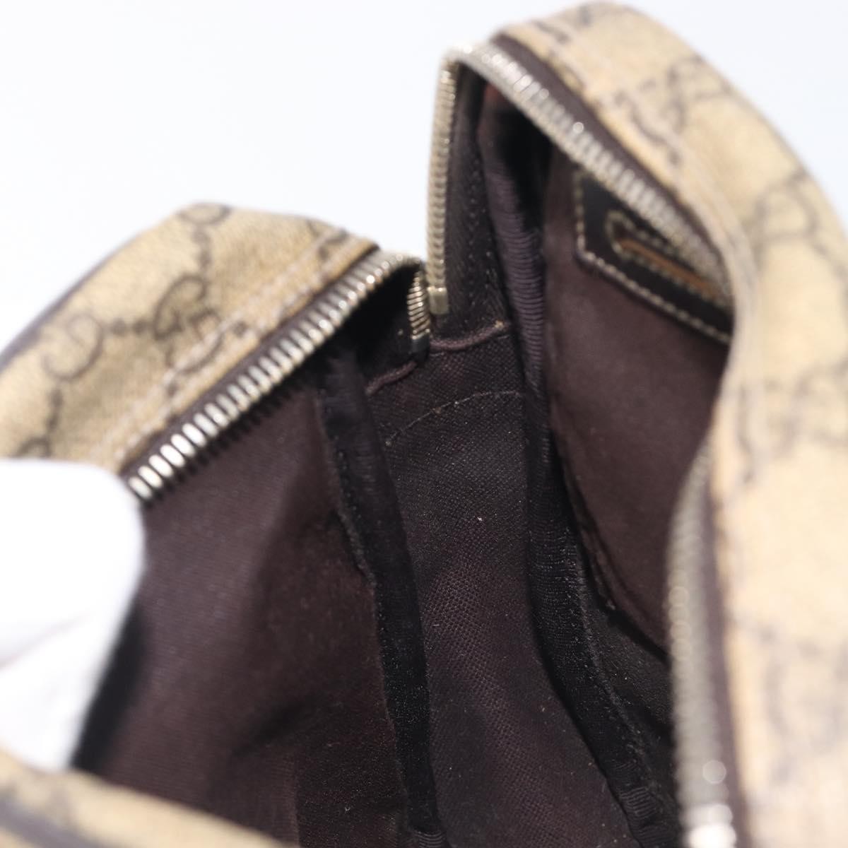 Gucci Front Zip Pocket Messenger GG Coated Canvas, Beige, Canvas, Shoulder Bag