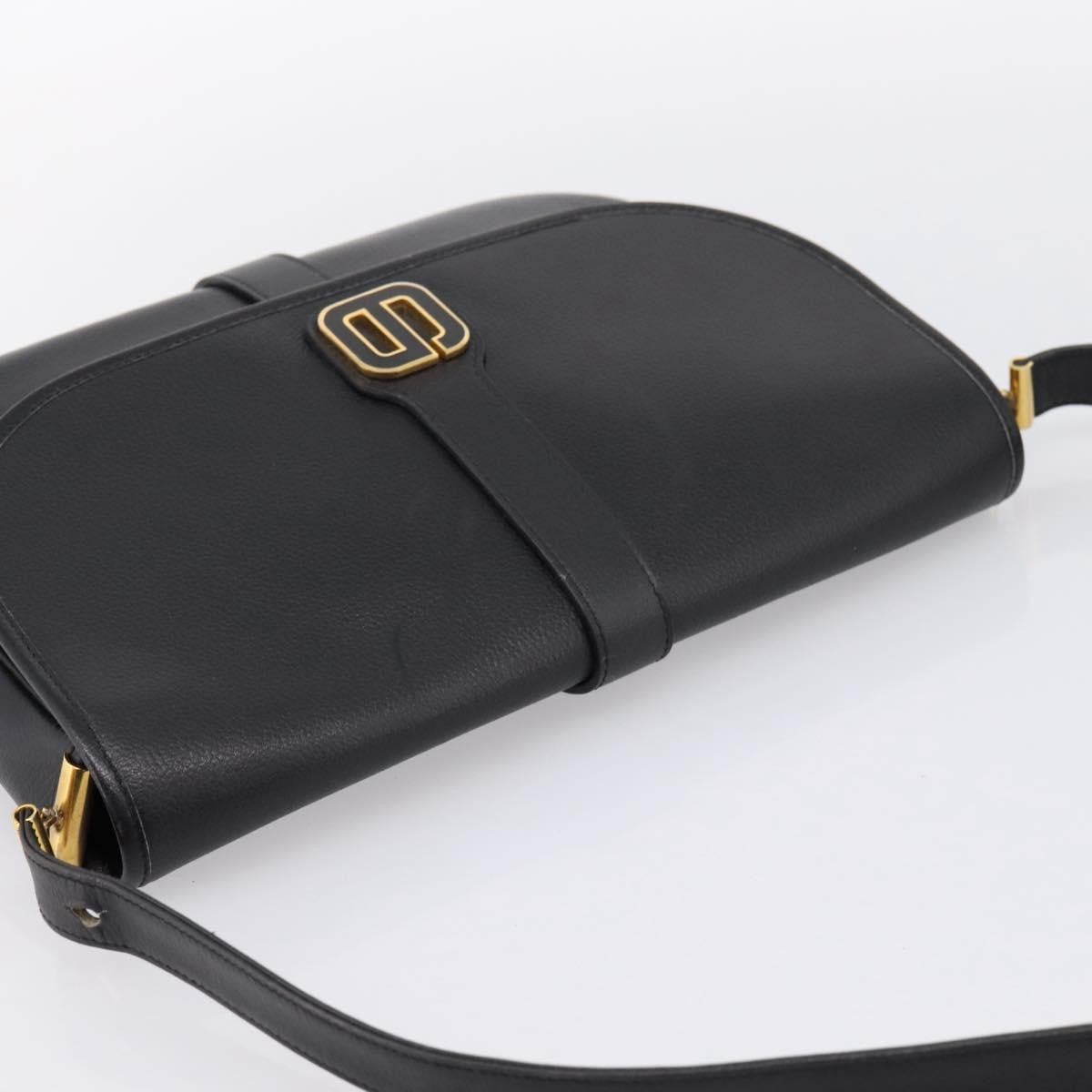 Christian Dior Shoulder Leather, Black, Leather, Shoulder Bag