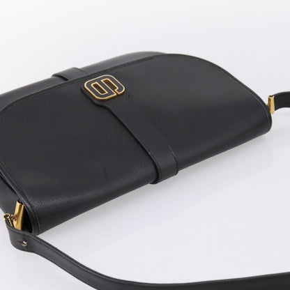 Christian Dior Shoulder Leather, Black, Leather, Shoulder Bag