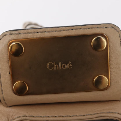 Chloe Paddington Lock Leather, Beige, Leather, Handbag