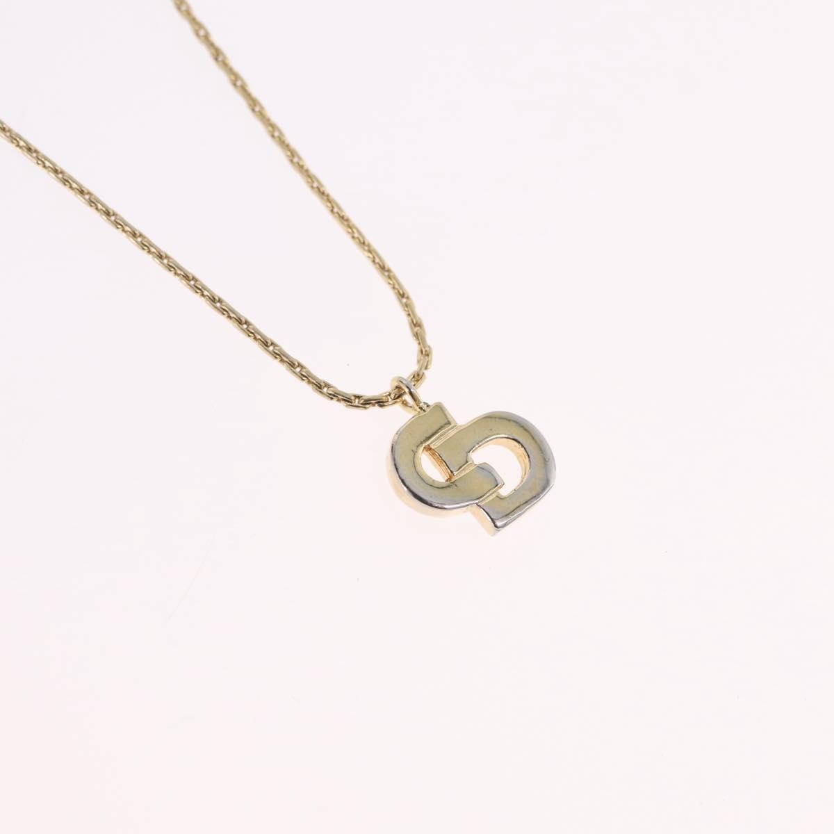 Christian Dior CD Pendant Metal, Gold, Metal, Necklace