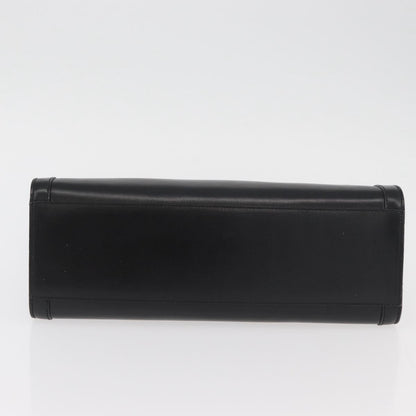 Celine Top Handle Leather, Black, Leather, Handbag