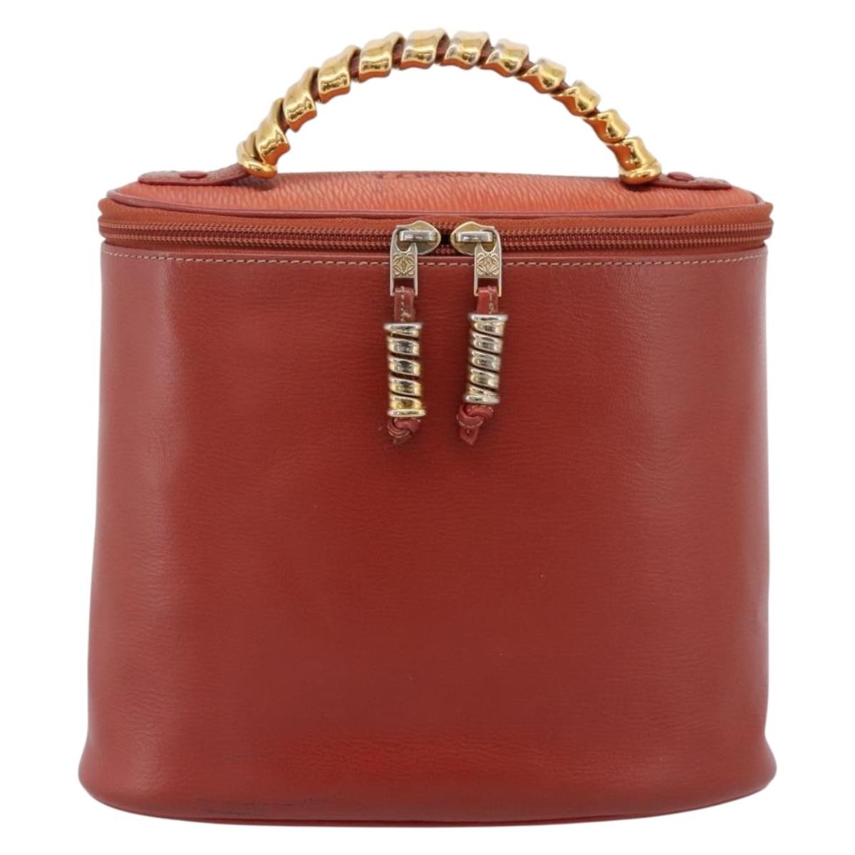 Loewe Velazquez Tote Leather, Orange, Leather, Handbag