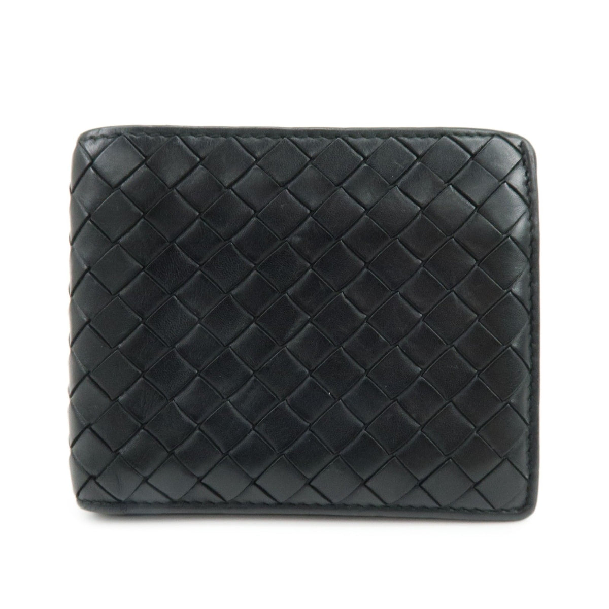 Bottega Veneta Bifold Intrecciato Nappa, Black, Leather, Wallet