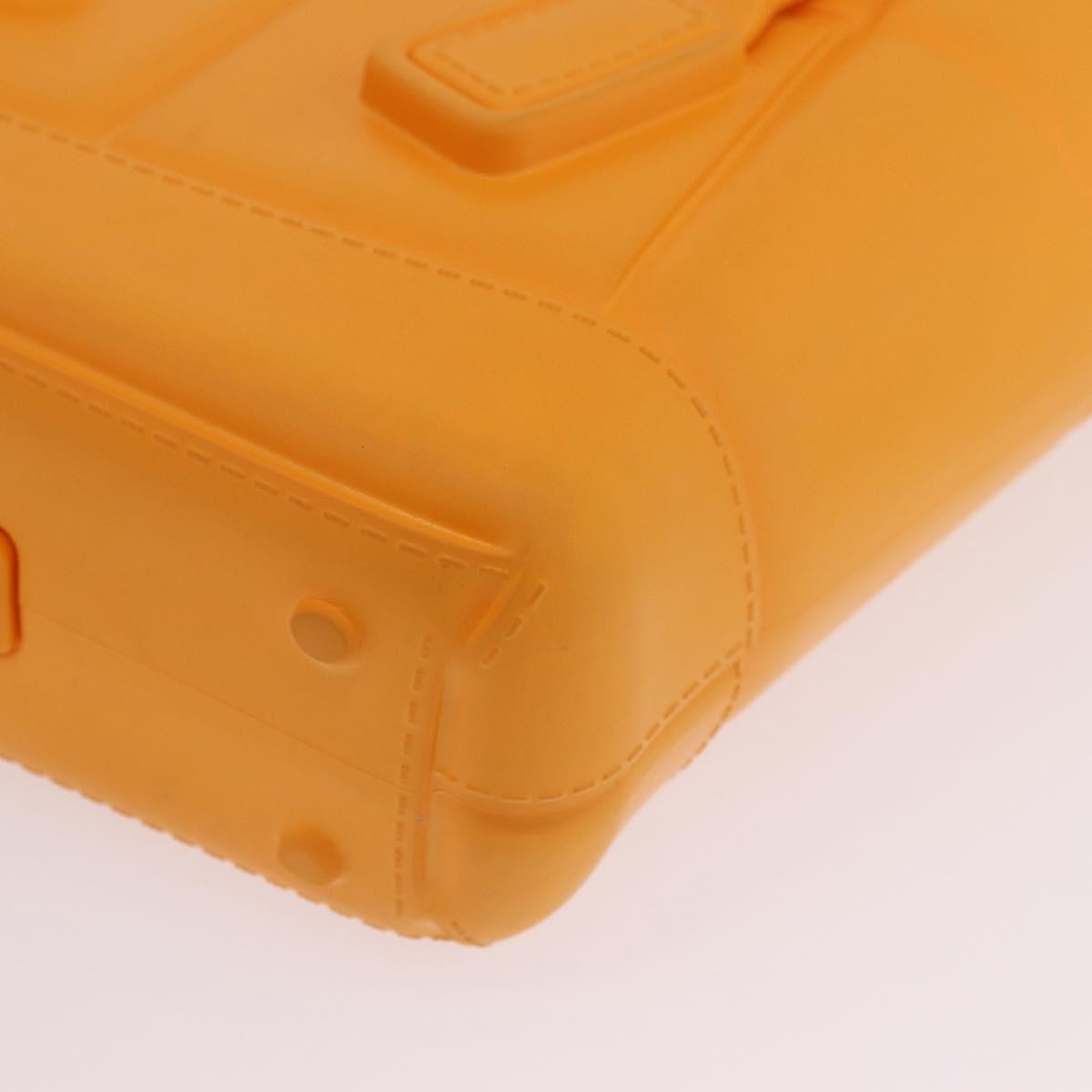 Bottega Veneta Arco Rubber, Orange, Rubber, Tote Bag