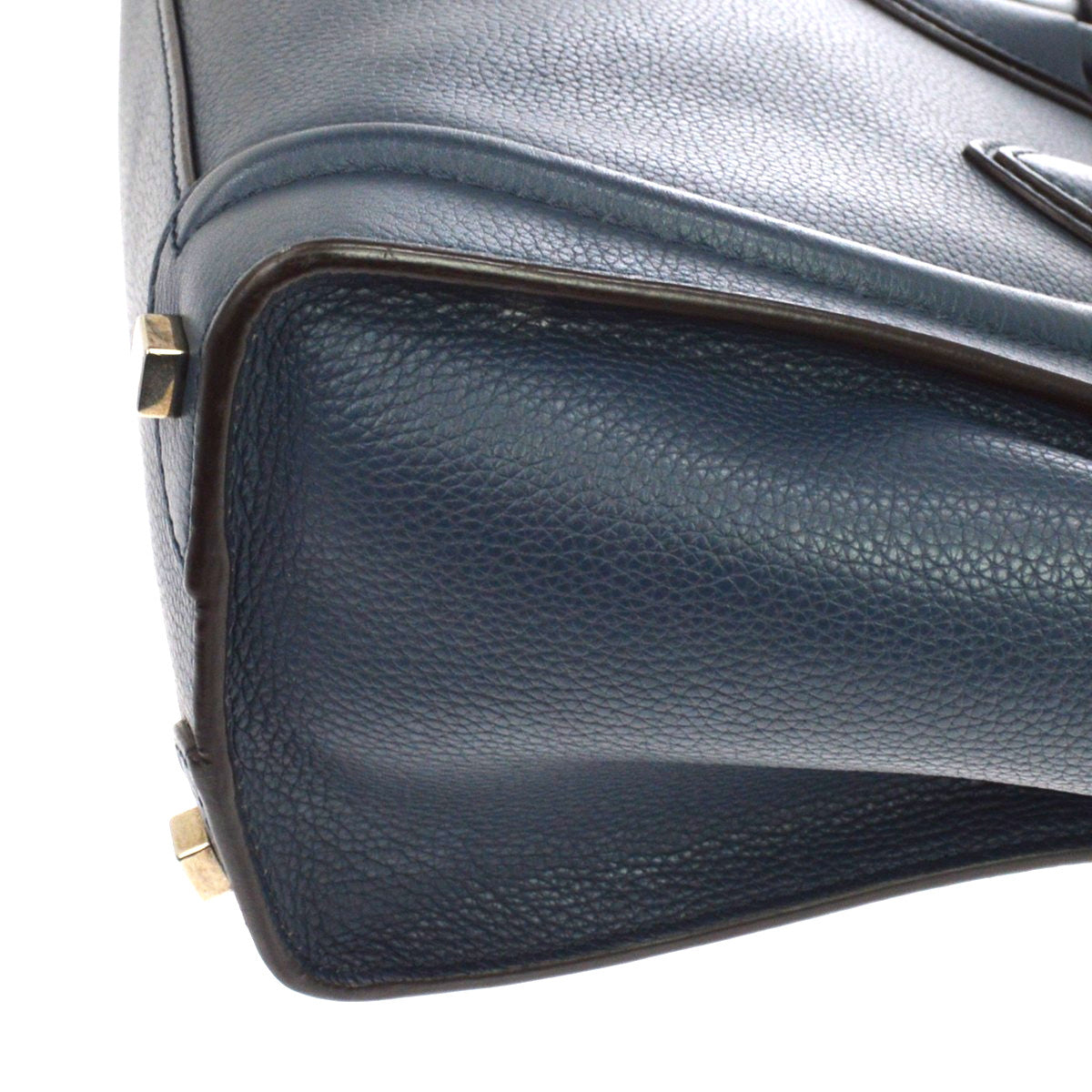 Celine Luggage Grainy Leather, Navy, Leather, Handbag