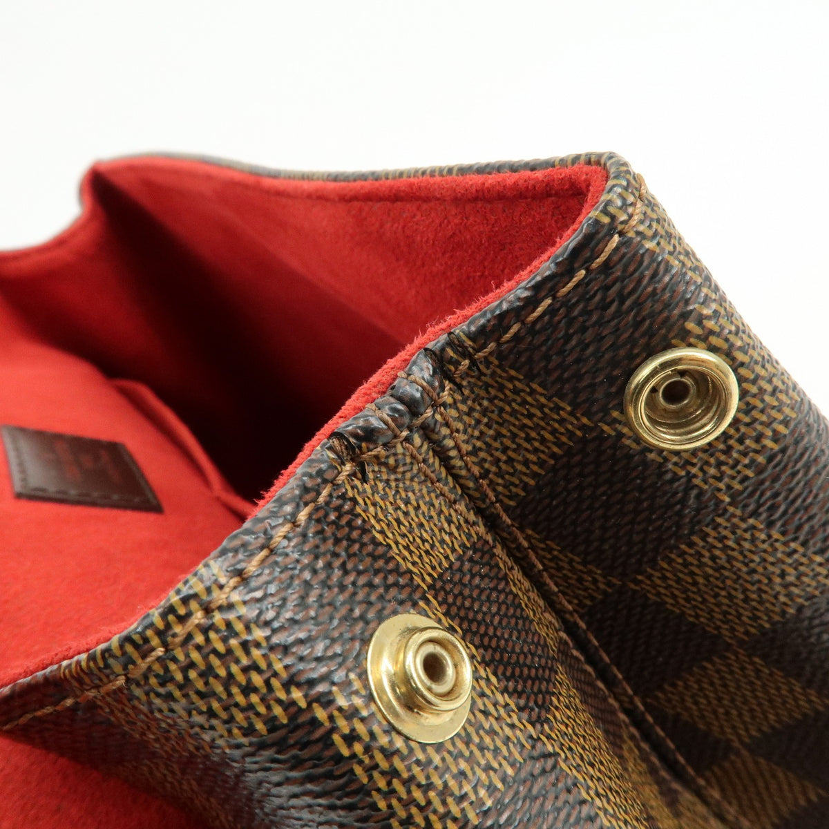 Louis Vuitton Bergamo Damier, Brown, Canvas, Handbag
