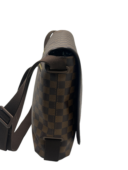 Louis Vuitton Brooklyn Handbag Damier, Brown, Canvas, Crossbody Bag