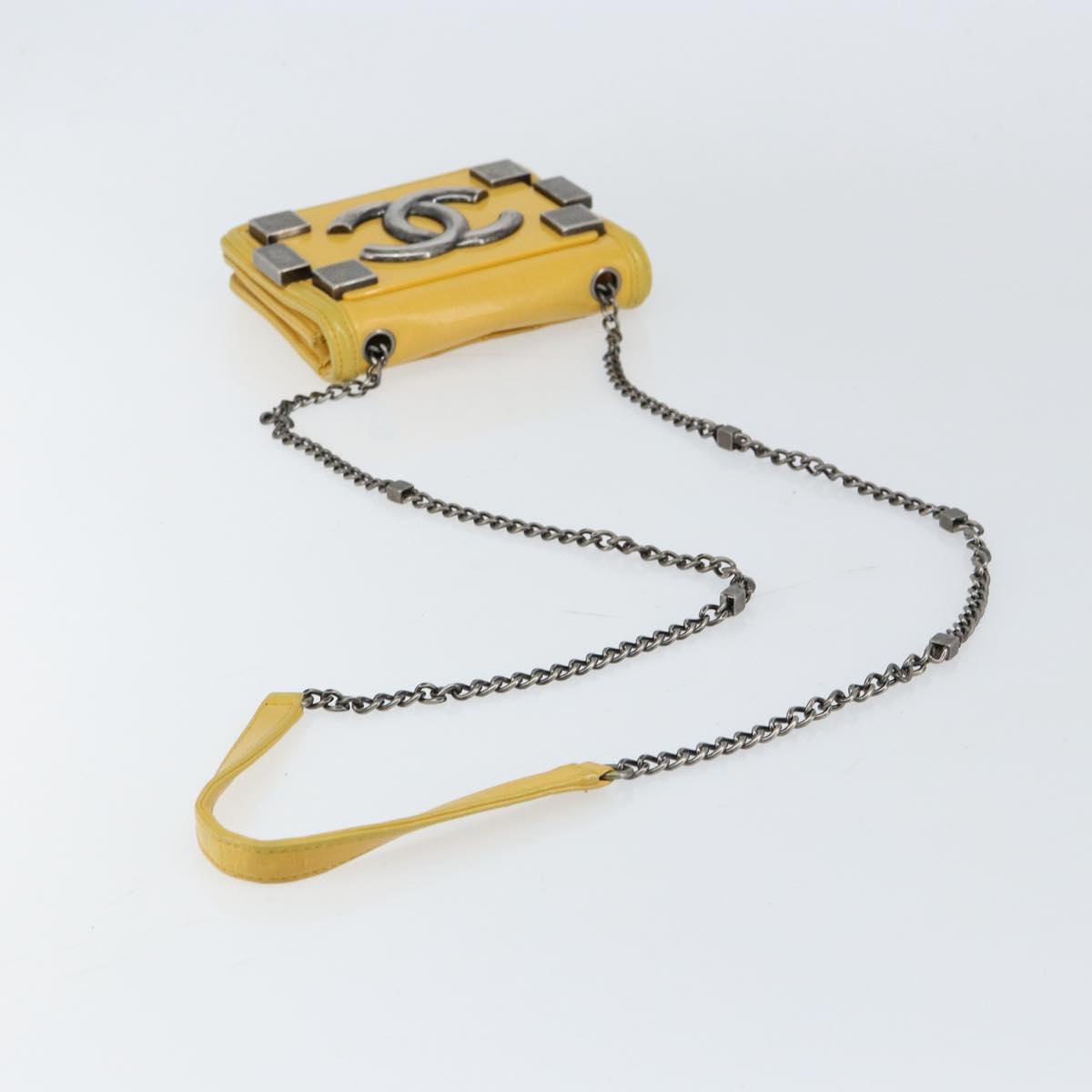 Chanel Boy Brick Flap Bag Lambskin and Plexiglass, YELLOW, LEATHER, Clutche & pouche
