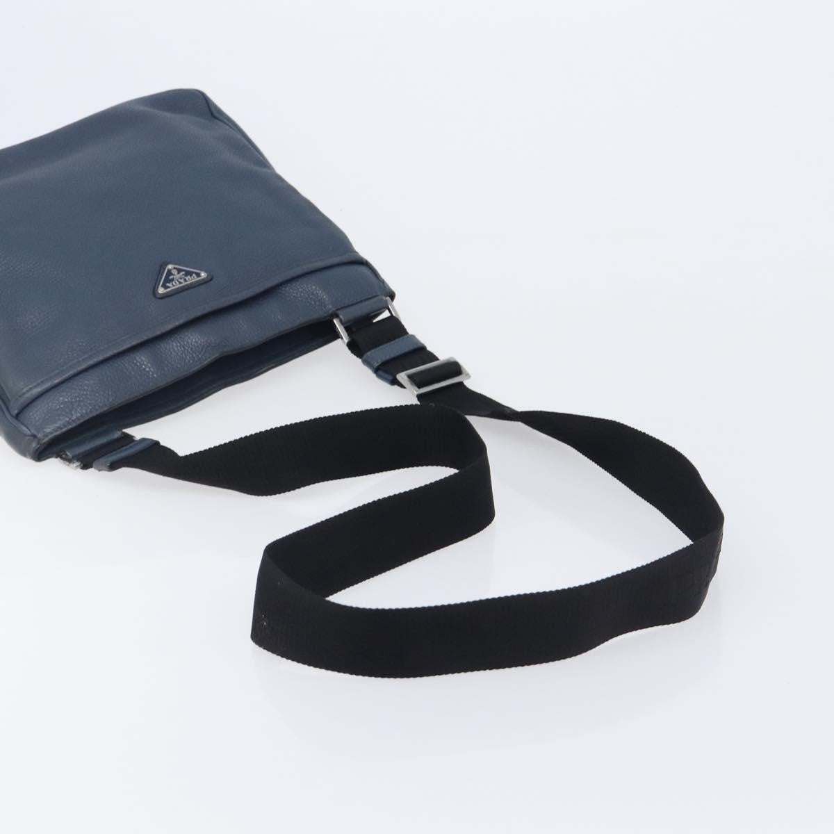 Prada Messenger Saffiano Leather, Navy, Leather, Handbag