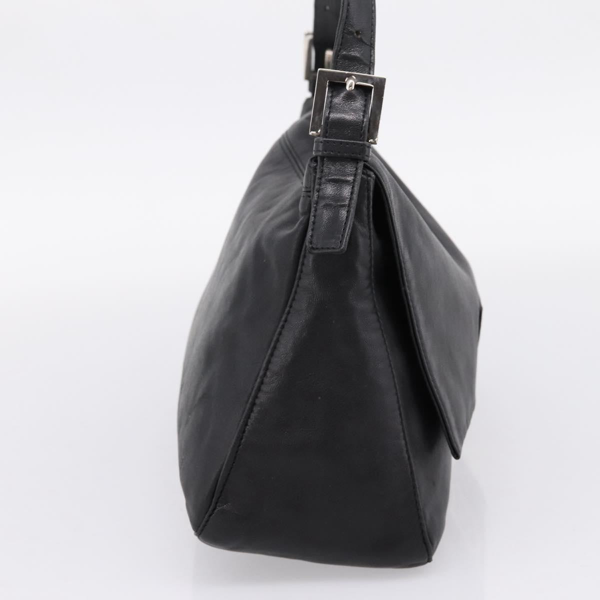 Fendi Mamma Baguette Zucca Jacquard Velvet, Black, Leather, Shoulder Bag