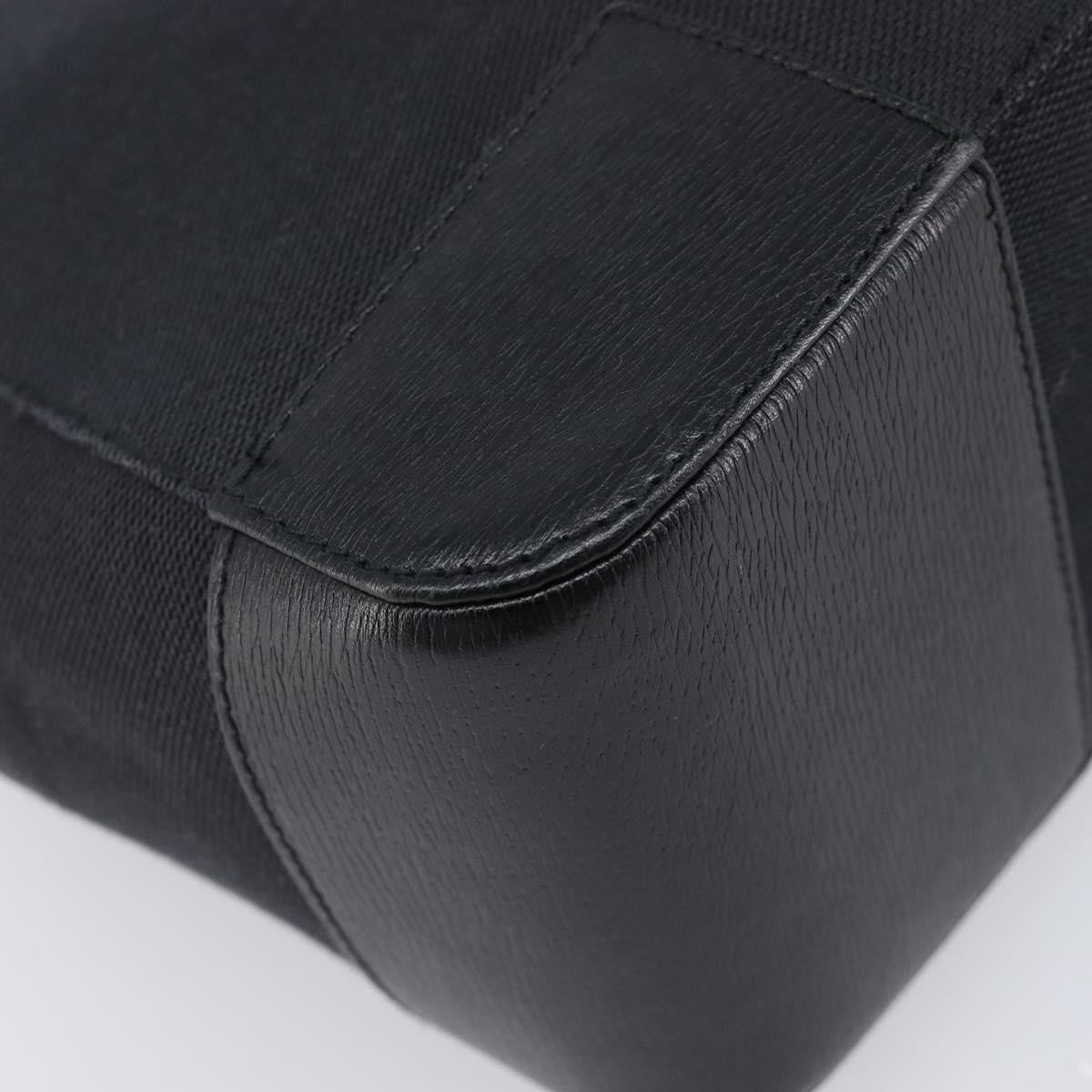 Gucci Vintage G logo Canvas, Black, Leather, Shoulder Bag